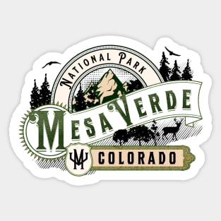 Mesa Verde National Park Colorado Vintage Label Sticker